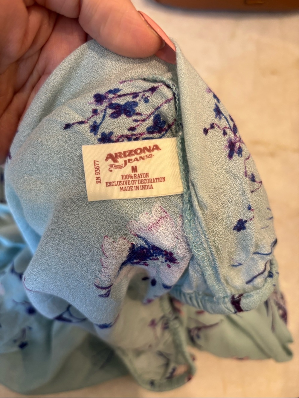 Arizona Jean Company Mint Floral Cold-Shoulder Crop Top - Picture 11 of 12